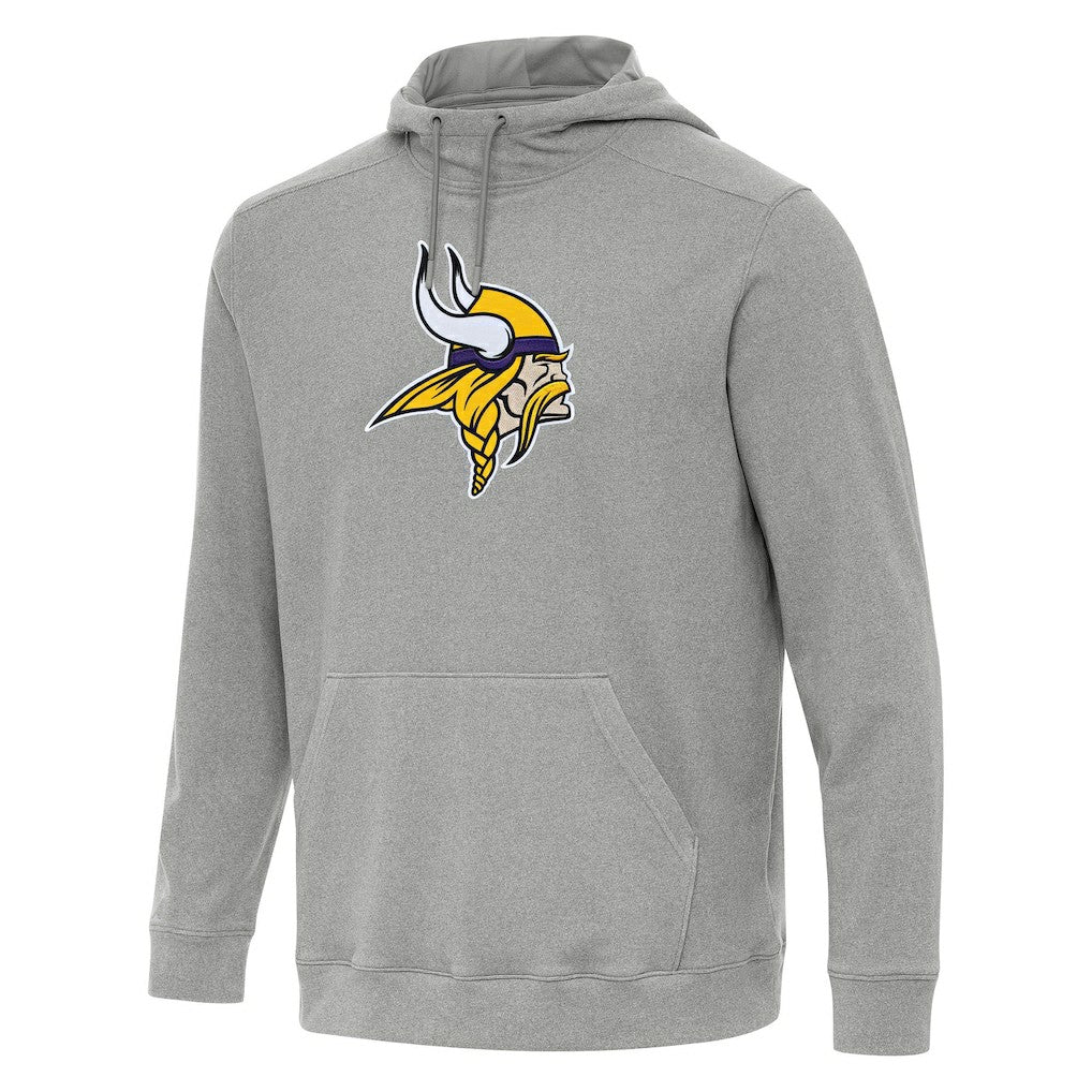 Minnesota Vikings Antigua Cloud Pullover Hoodie Heather Gray