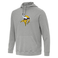 Minnesota Vikings Antigua Cloud Pullover Hoodie Heather Gray