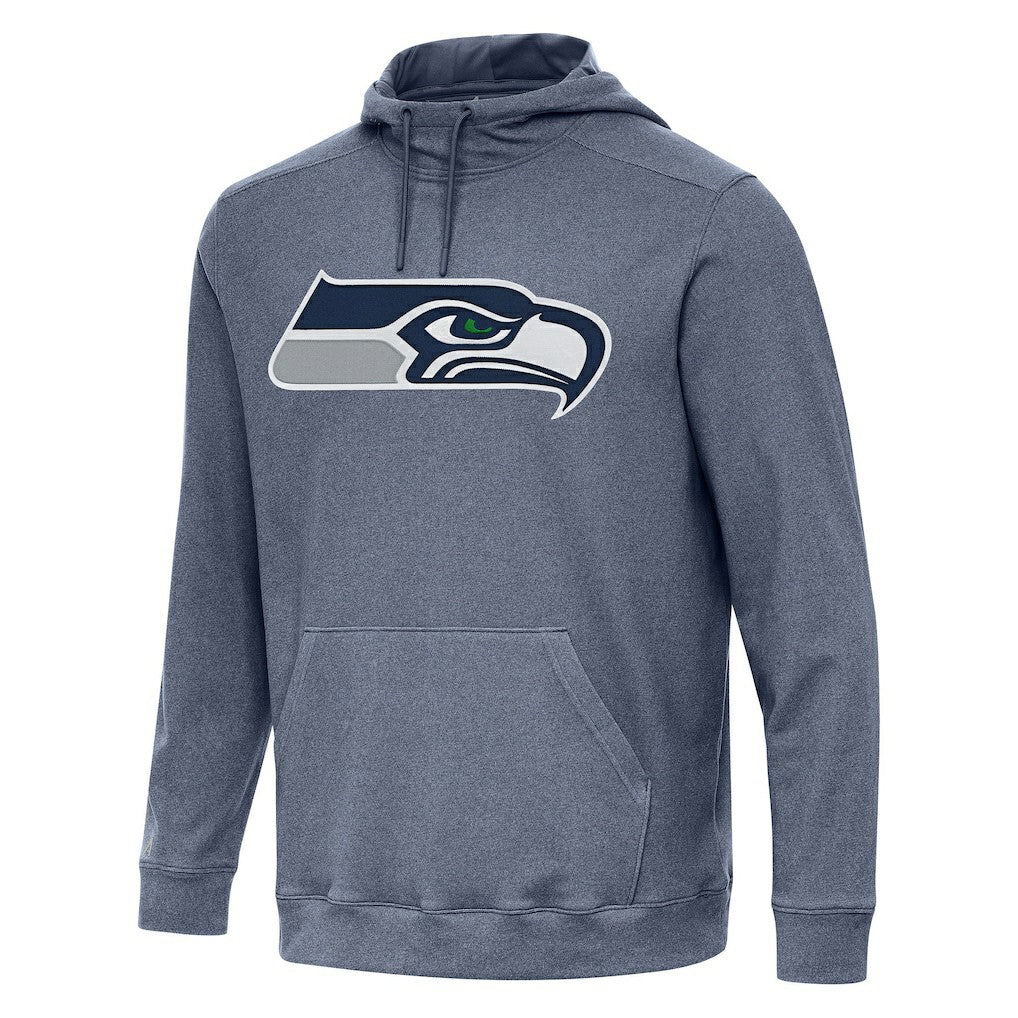 Seattle Seahawks Antigua Cloud Pullover Hoodie Heather College Navy