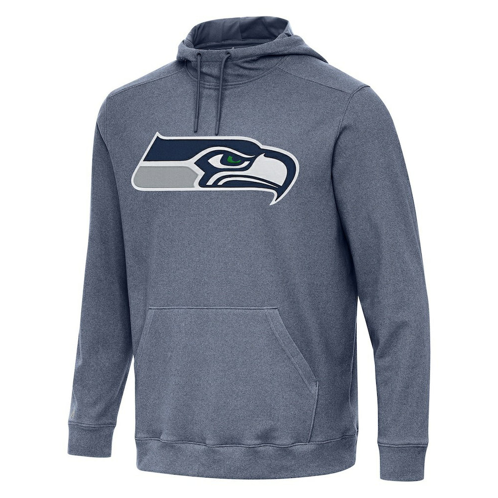 Seattle Seahawks Antigua Cloud Pullover Hoodie Heather College Navy
