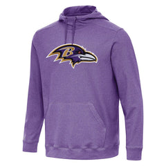 Baltimore Ravens Antigua Cloud Pullover Hoodie Heather Purple