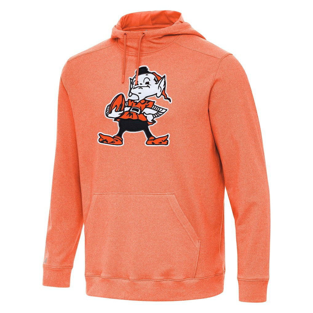 Cleveland Browns Antigua Cloud Pullover Hoodie Heather Orange