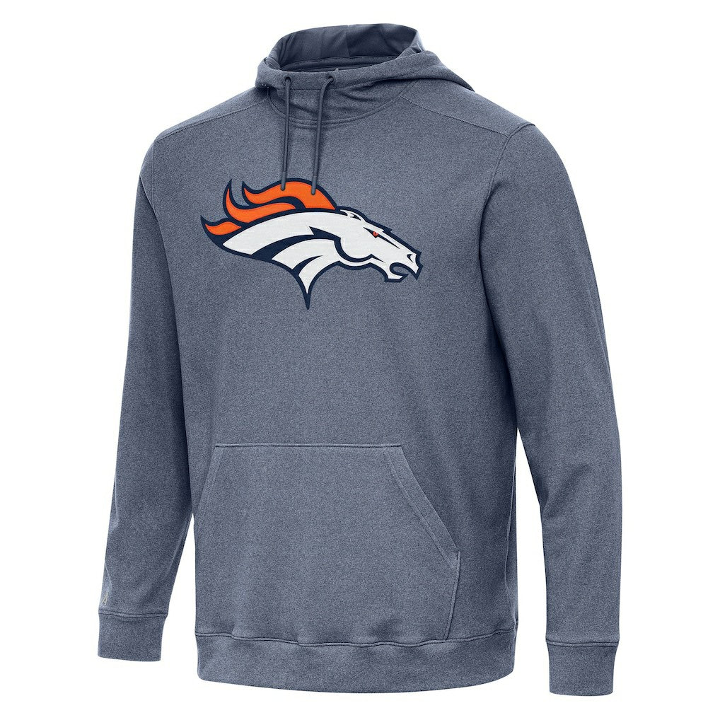 Denver Broncos Antigua Cloud Pullover Hoodie Heather Navy