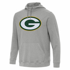 Green Bay Packers Antigua Cloud Pullover Hoodie Heather Gray