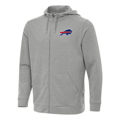 Buffalo Bills Antigua Effortless Full-Zip Hoodie Heather Gray