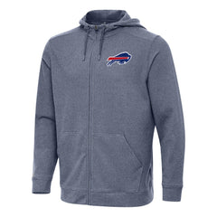 Buffalo Bills Antigua Effortless Full-Zip Hoodie Heather Navy