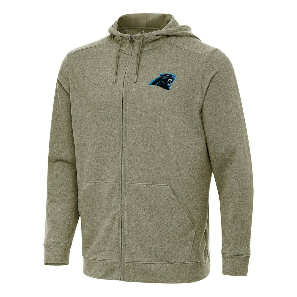 Carolina Panthers Antigua Effortless Full-Zip Hoodie Olive