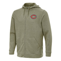 Chicago Bears Antigua Effortless Full-Zip Hoodie Olive