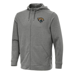 Jacksonville Jaguars Antigua Effortless Full-Zip Hoodie Heather Black