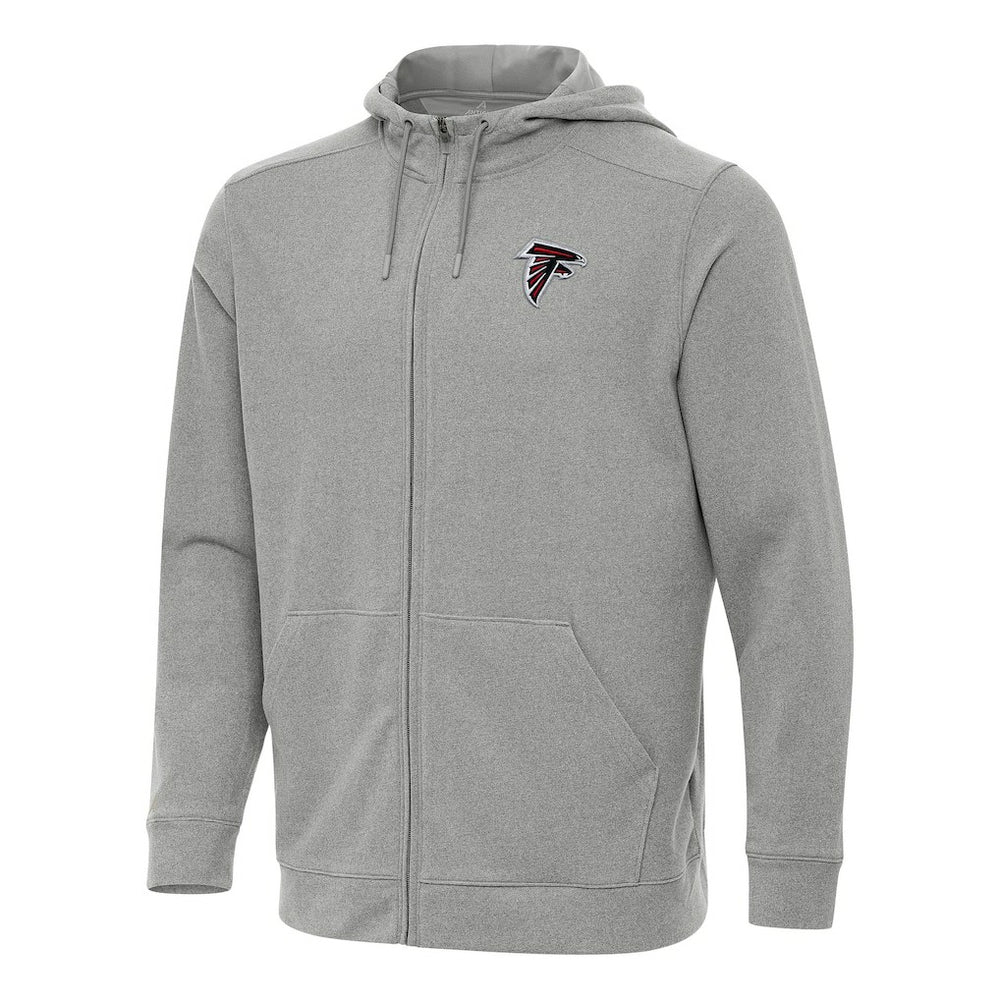 Atlanta Falcons Antigua Effortless Full-Zip Hoodie Heather Gray