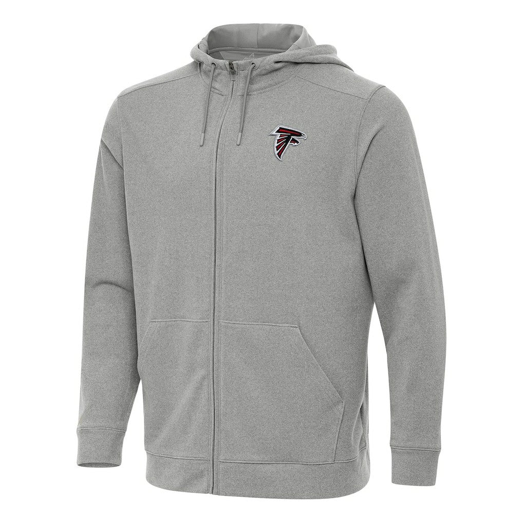Atlanta Falcons Antigua Effortless Full-Zip Hoodie Heather Gray