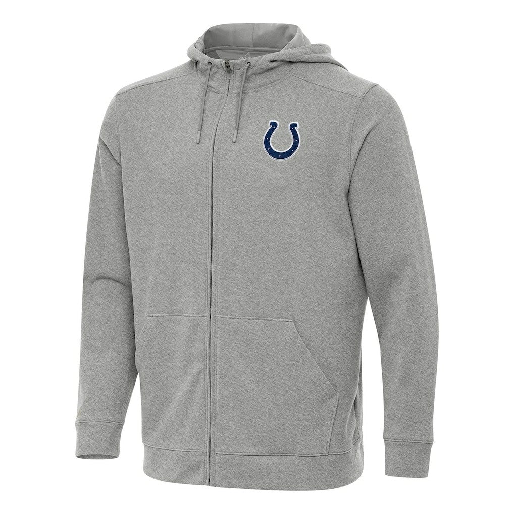 Indianapolis Colts Antigua Effortless Full-Zip Hoodie Heather Gray