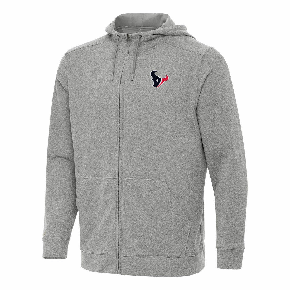 Houston Texans Antigua Effortless Full-Zip Hoodie Heather Gray