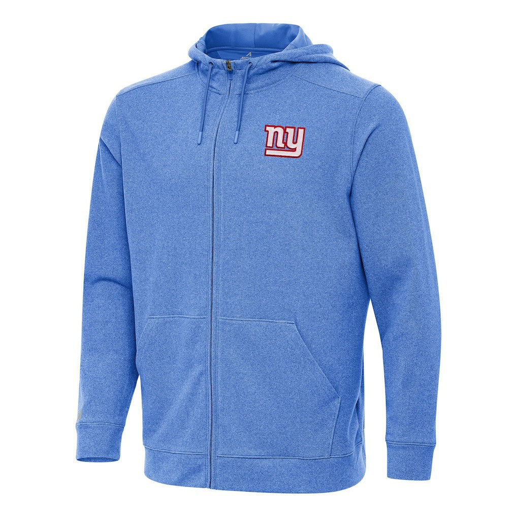 New York Giants Antigua Effortless Full-Zip Hoodie Heather Royal