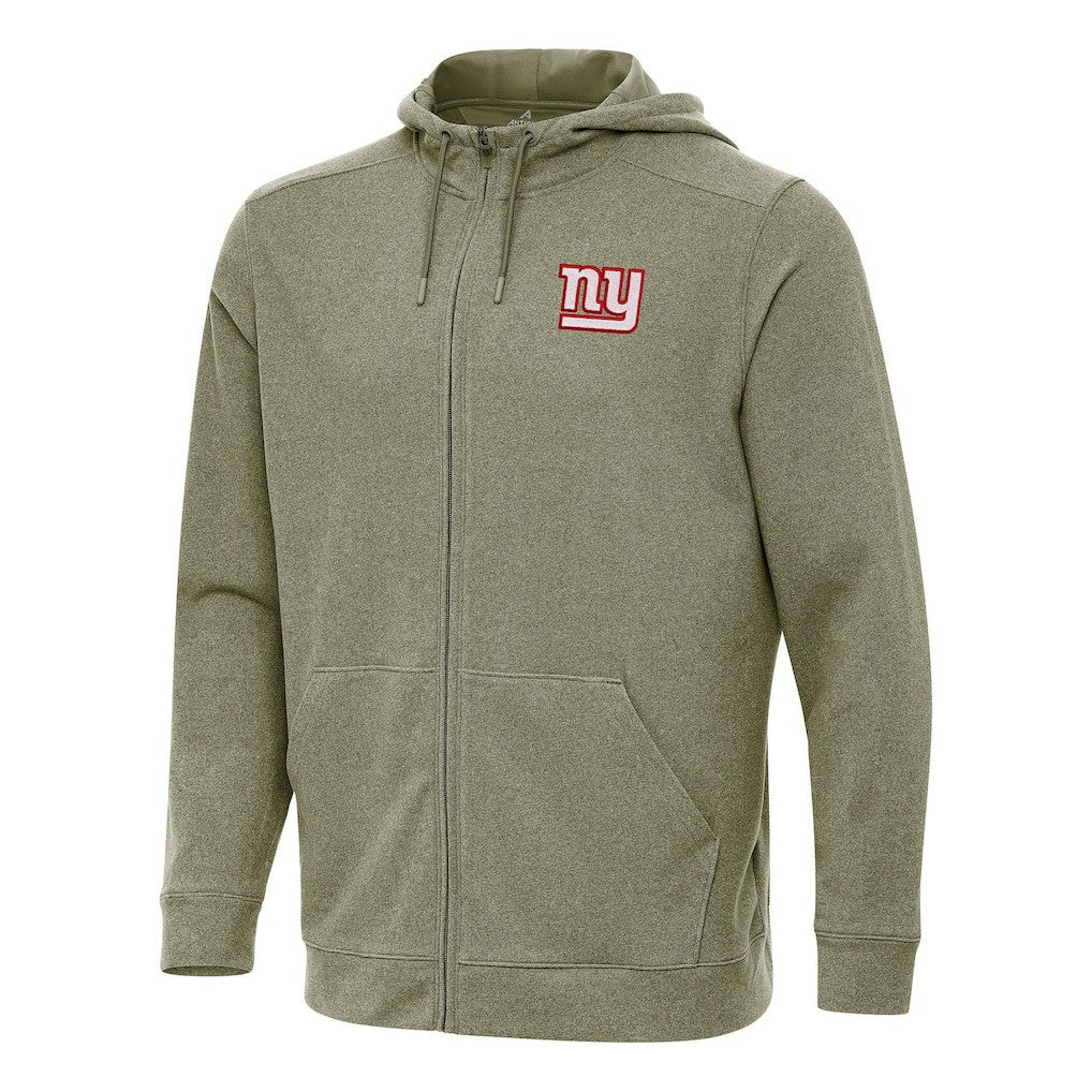 New York Giants Antigua Effortless Full-Zip Hoodie Olive