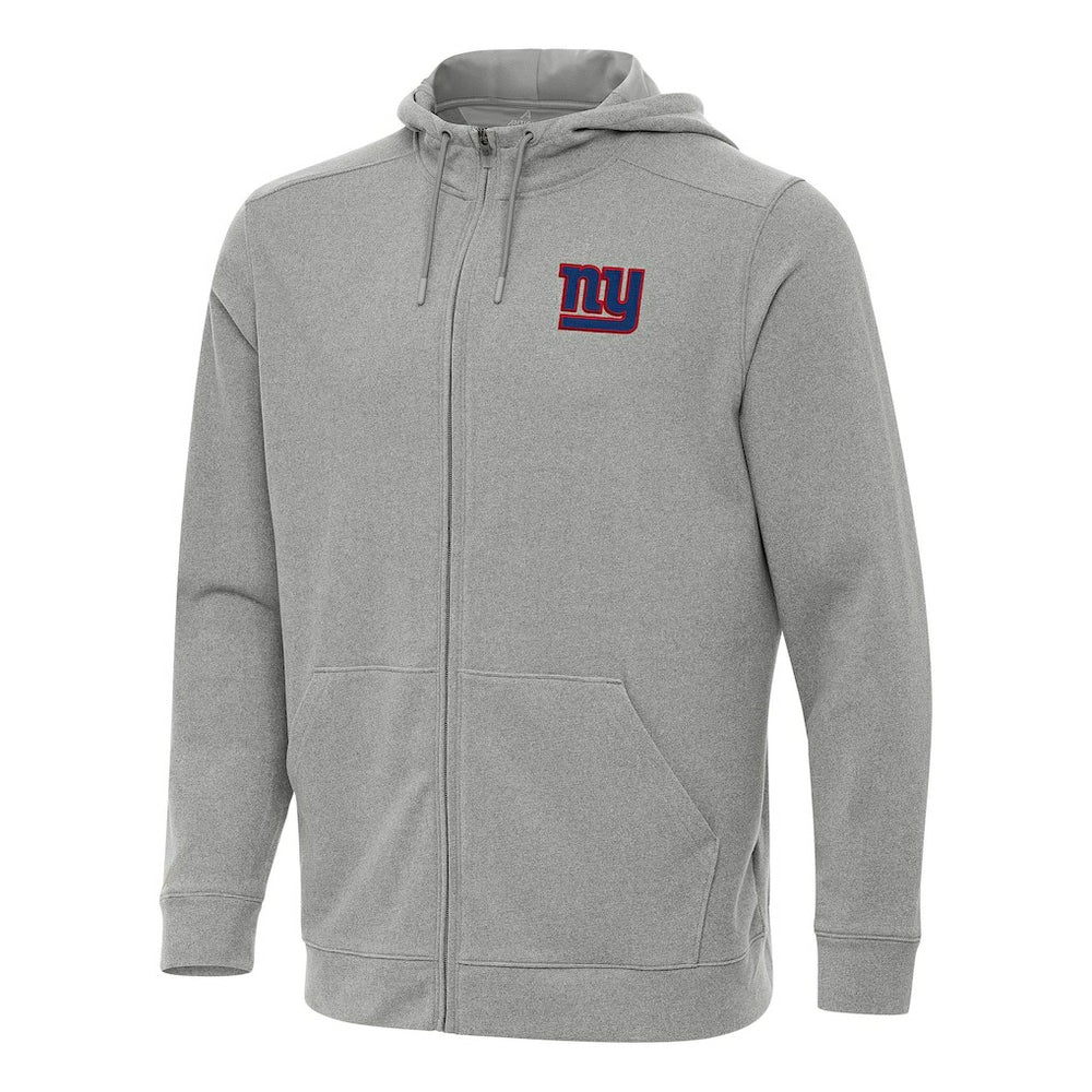 New York Giants Antigua Effortless Full-Zip Hoodie Heather Gray