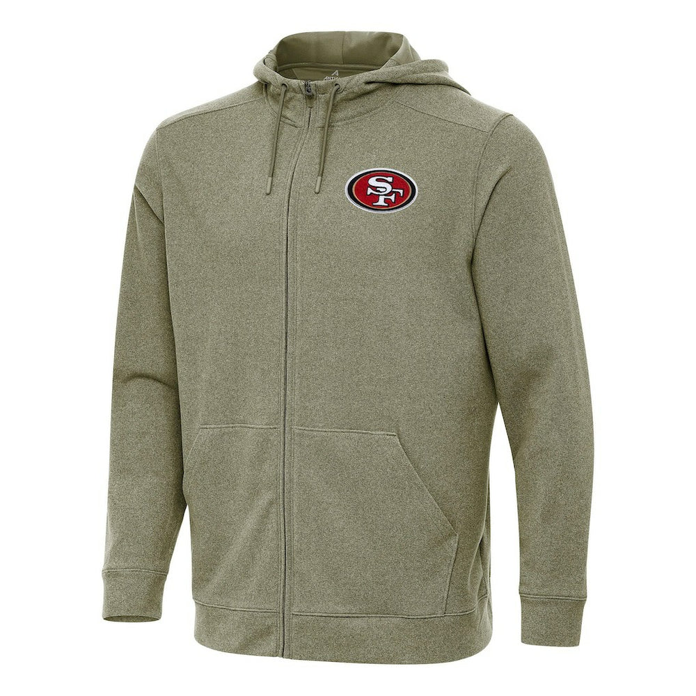 San Francisco 49ers Antigua Effortless Full-Zip Hoodie Olive