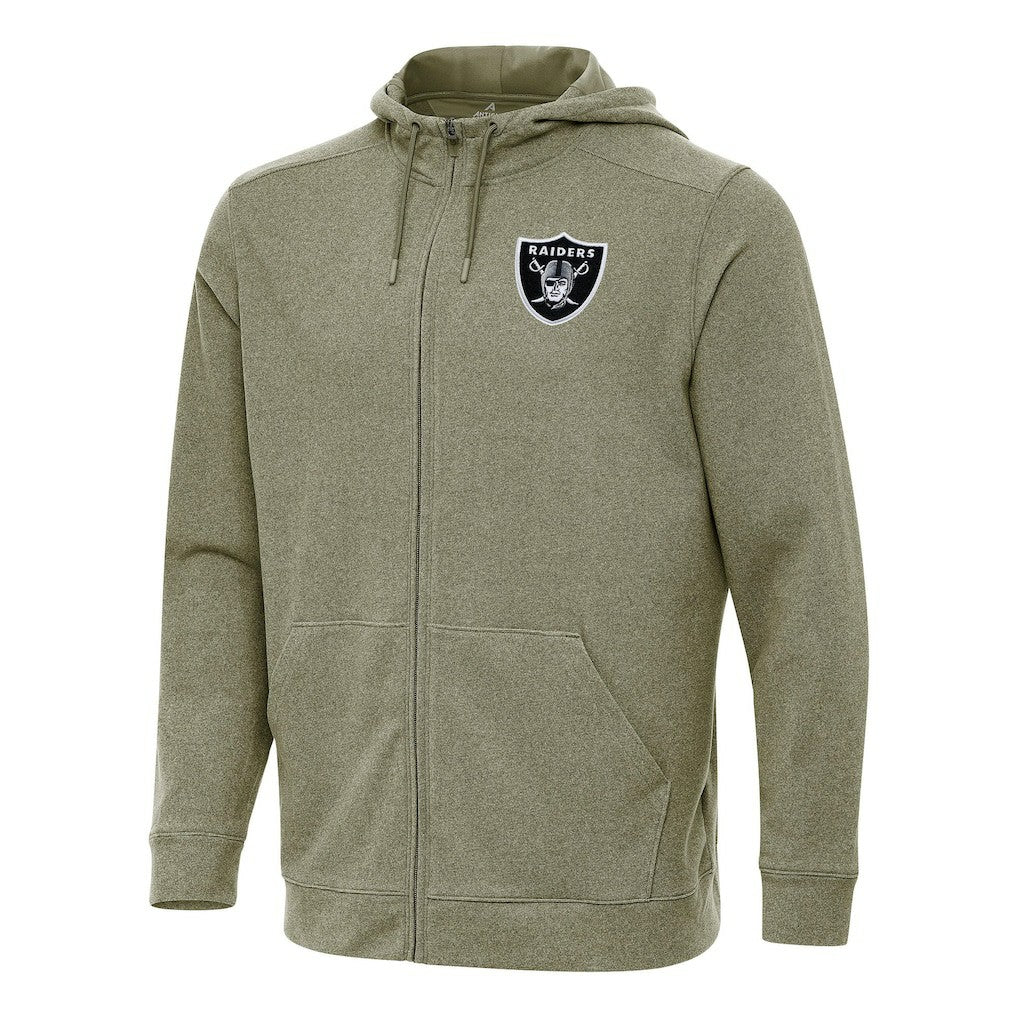 Las Vegas Raiders Antigua Effortless Full-Zip Hoodie Olive