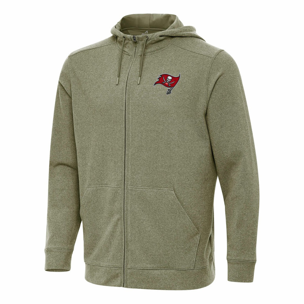Tampa Bay Buccaneers Antigua Effortless Full-Zip Hoodie Olive