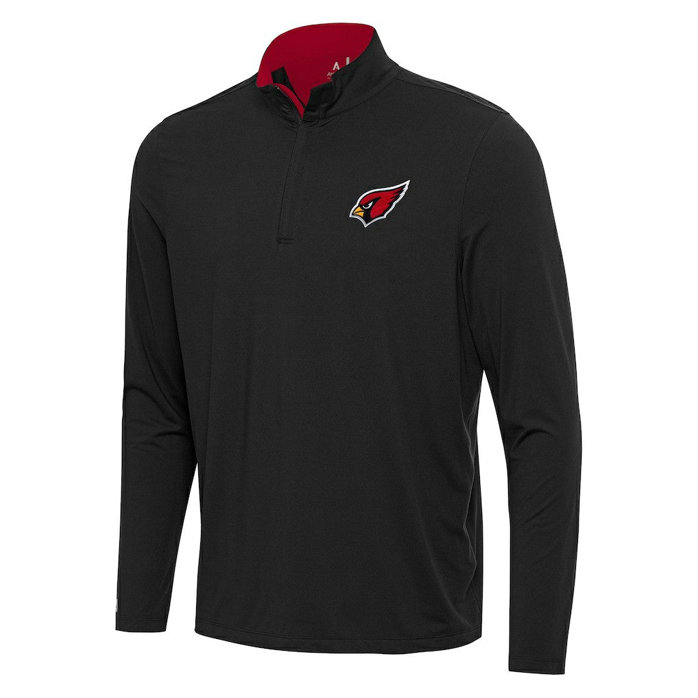 Arizona Cardinals Antigua Content Quarter-Zip Pullover Top Black/Cardinal