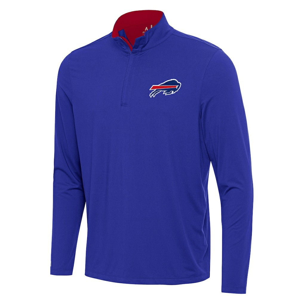 Buffalo Bills Antigua Content Quarter-Zip Pullover Top Royal/Red
