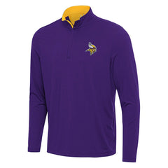 Minnesota Vikings Antigua Content Quarter-Zip Pullover Top Purple/Gold