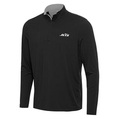 New York Jets Antigua Content Quarter-Zip Pullover Top Black/Gray