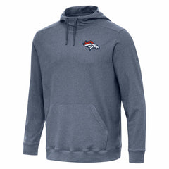 Denver Broncos Antigua Cloud Pullover Hoodie Heather Navy