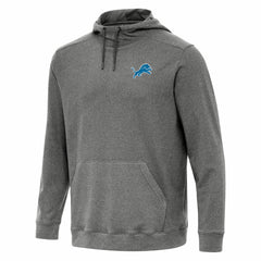 Detroit Lions Antigua Cloud Pullover Hoodie Heather Black