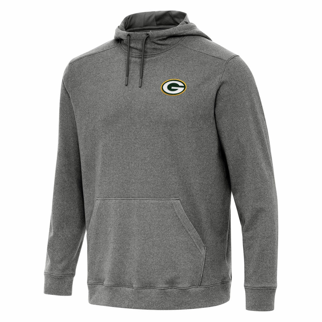 Green Bay Packers Antigua Cloud Pullover Hoodie Heather Black