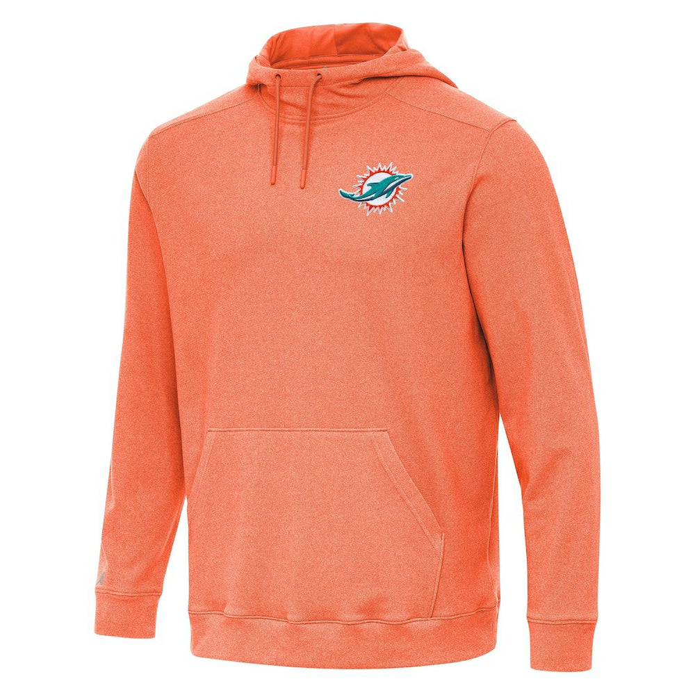 Miami Dolphins Antigua Cloud Pullover Hoodie Heather Orange