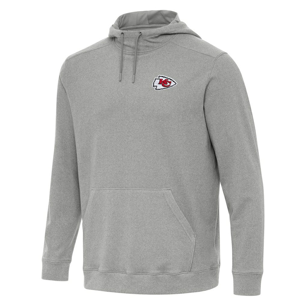 Kansas City Chiefs Antigua Cloud Pullover Hoodie Heather Gray