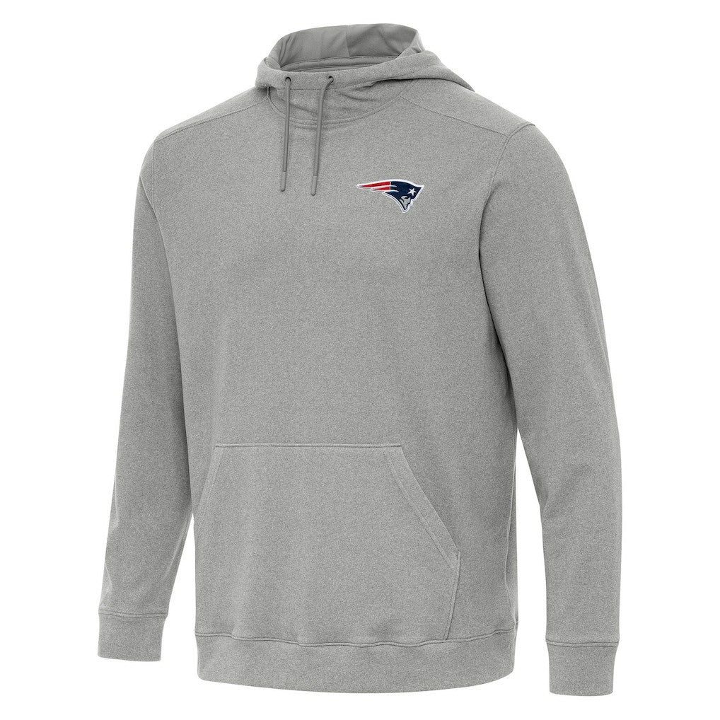 New England Patriots Antigua Cloud Pullover Hoodie Heather Gray