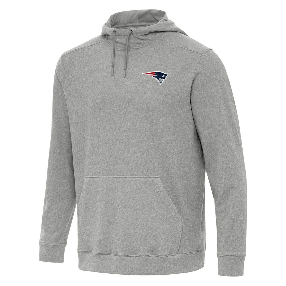 New England Patriots Antigua Cloud Pullover Hoodie Heather Gray