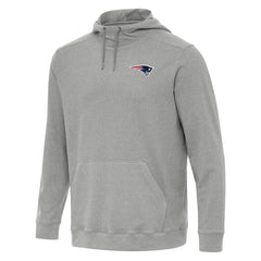 New England Patriots Antigua Cloud Pullover Hoodie Heather Gray