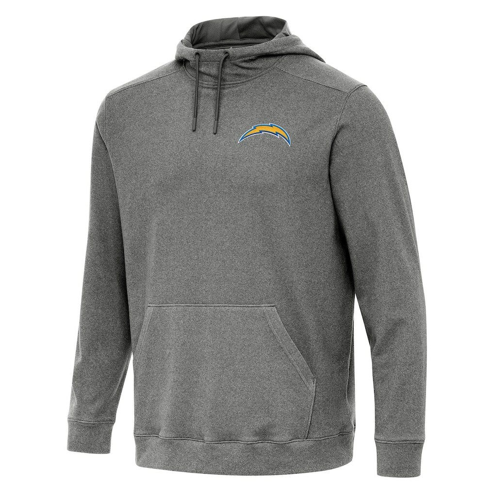 Los Angeles Chargers Antigua Cloud Pullover Hoodie Heather Black