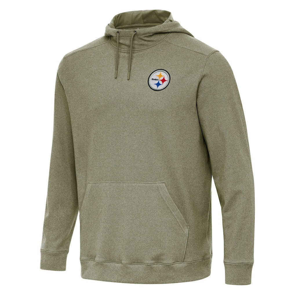 Pittsburgh Steelers Antigua Cloud Pullover Hoodie Olive