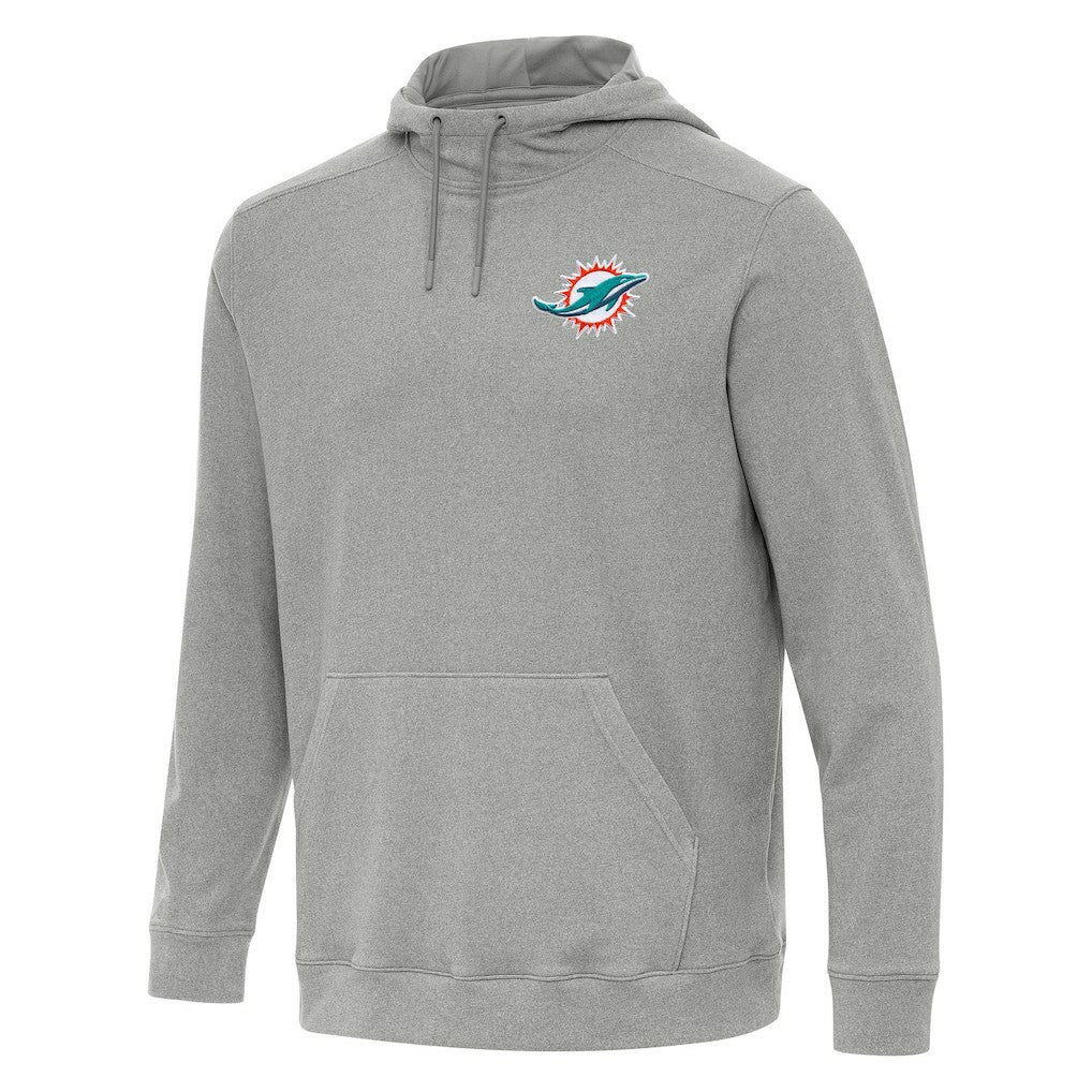 Miami Dolphins Antigua Cloud Pullover Hoodie Heather Gray