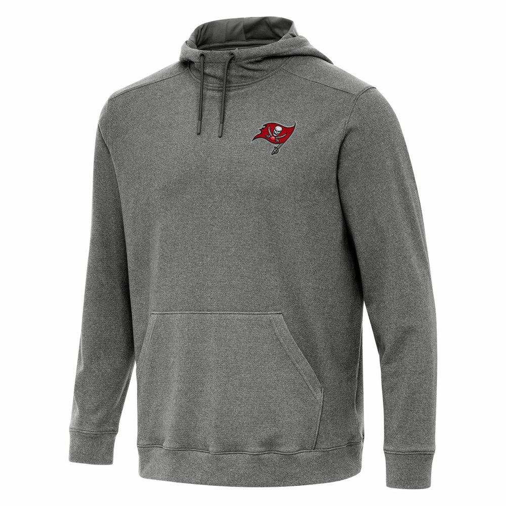 Tampa Bay Buccaneers Antigua Cloud Pullover Hoodie Heather Black