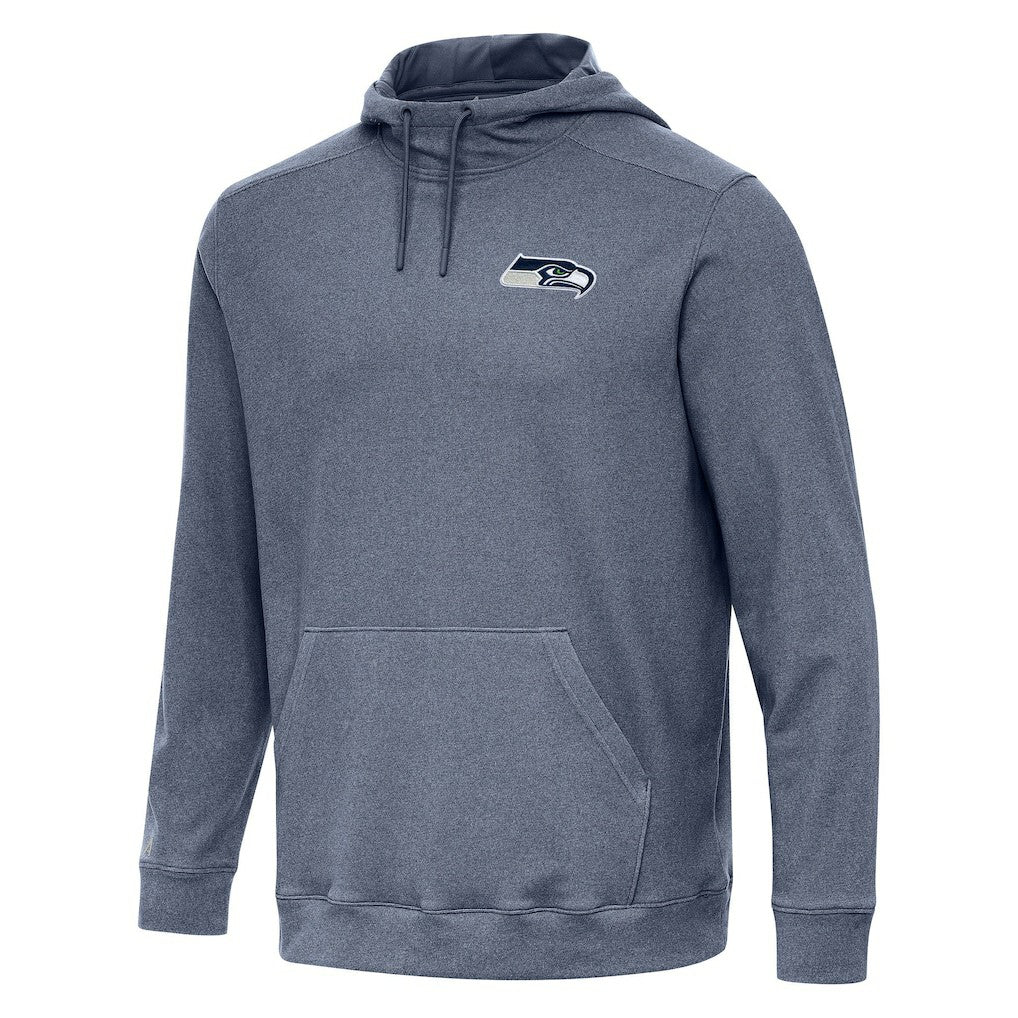 Seattle Seahawks Antigua Cloud Pullover Hoodie Heather College Navy