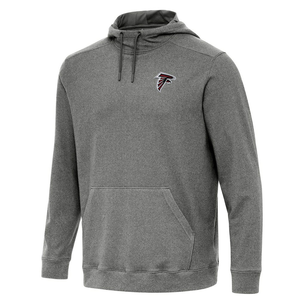 Atlanta Falcons Antigua Cloud Pullover Hoodie Heather Black