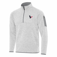Houston Texans Antigua Fortune Quarter-Zip Pullover Jacket Heather Gray