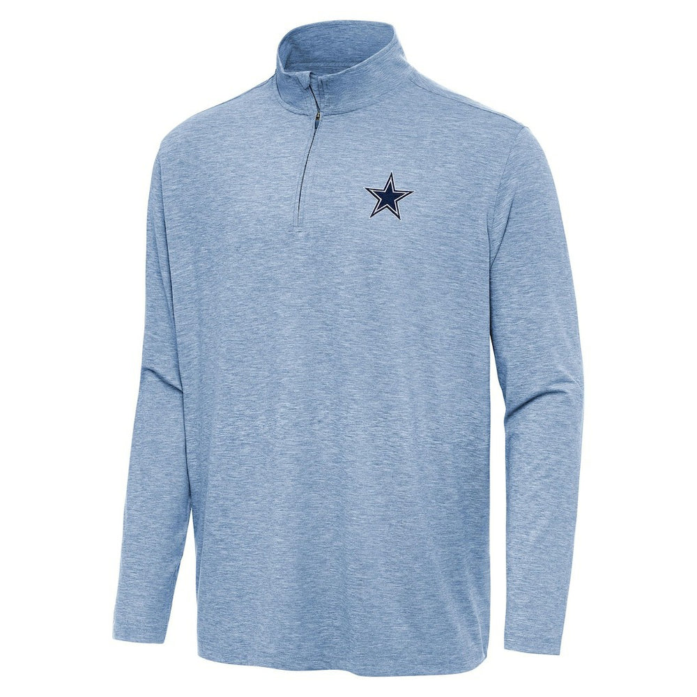 Dallas Cowboys Antigua Hunk Quarter-Zip Jacket Heather Royal