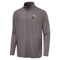 Cleveland Browns Antigua Hunk Quarter-Zip Jacket Brown