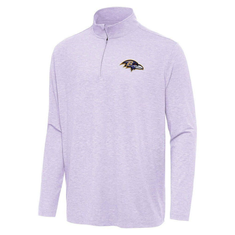 Baltimore Ravens Antigua Hunk Quarter-Zip Jacket Lavender