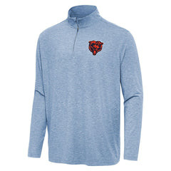 Chicago Bears Antigua Hunk Quarter-Zip Jacket Heather Royal