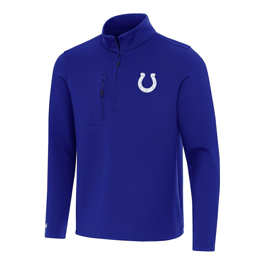 Indianapolis Colts Antigua Insider Quarter-Zip Pullover Top Royal