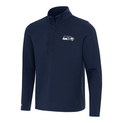 Seattle Seahawks Antigua Insider Quarter-Zip Pullover Top College Navy