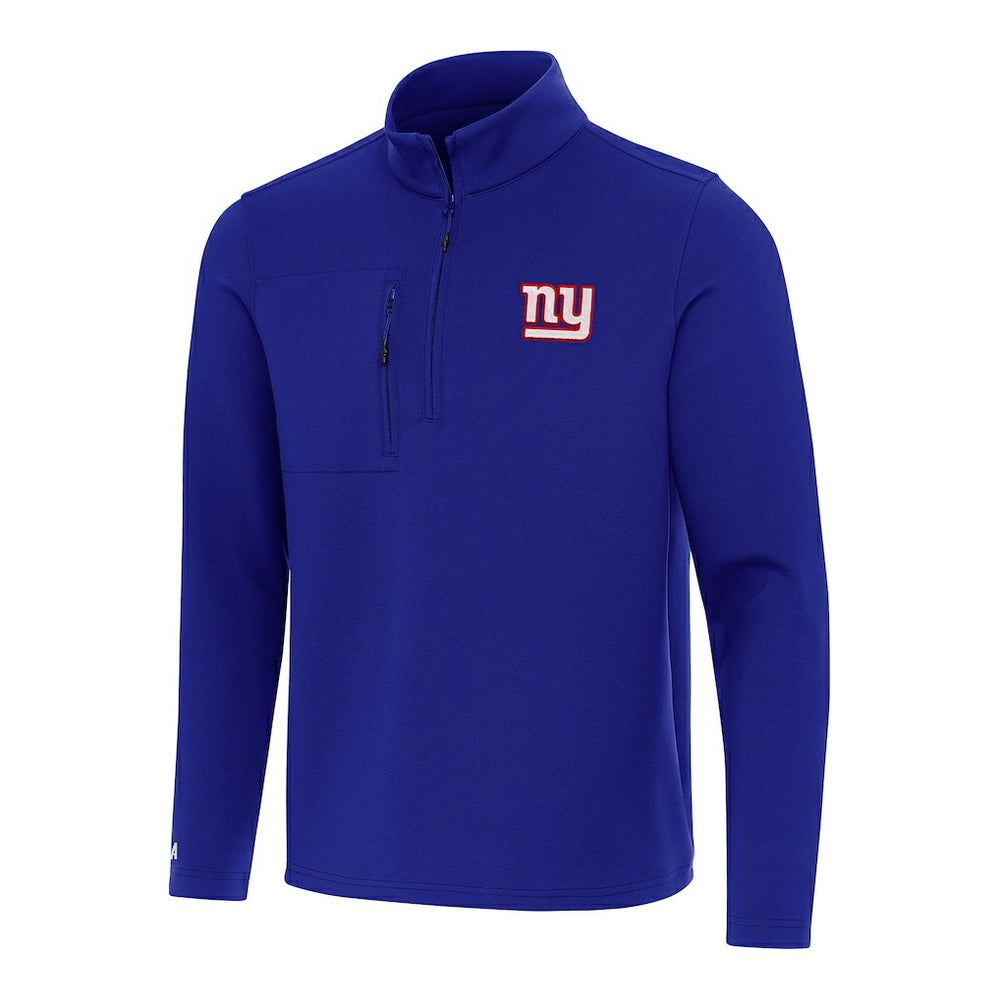 New York Giants Antigua Insider Quarter-Zip Pullover Top Royal