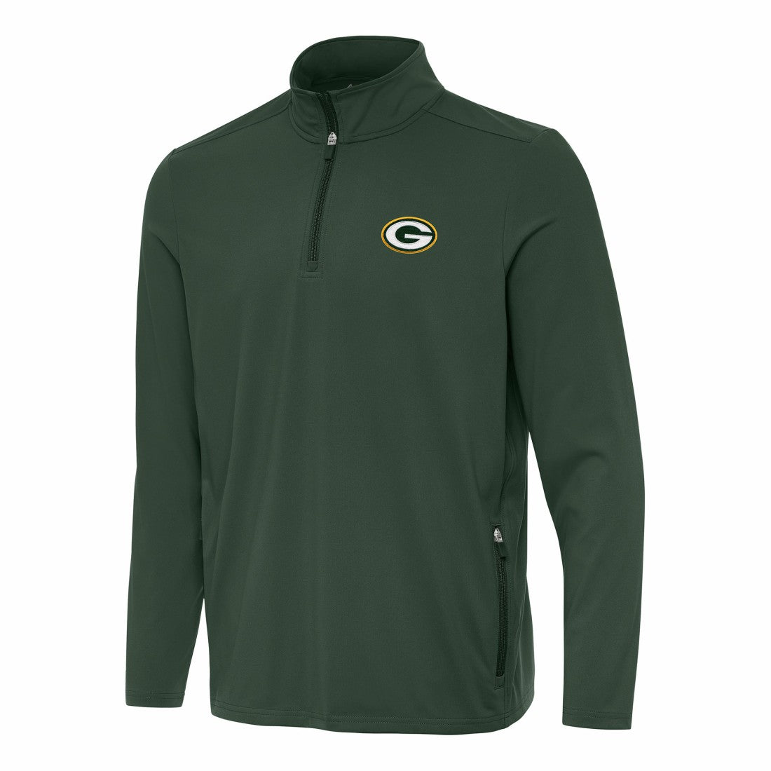 Green Bay Packers Antigua Perilous Quarter-Zip Pullover Top Green